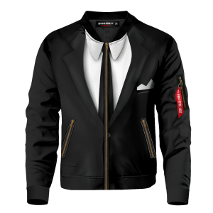 Bomber Jacket I Men in Black Suit front b0ebff7c be62 468a 9ae4 b63906cdd70b - Anime Jacket