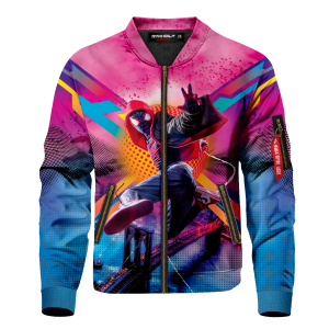 spidey miles signed bomber jacket 260443 - Anime Jacket