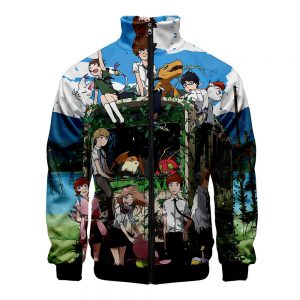 Digimon Fighting Tyrannosaurus Autumn Winter Hoodies Men Sweatshirts Zipper Fitness Hoody Jackets And Coats For Men 2 - Anime Jacket