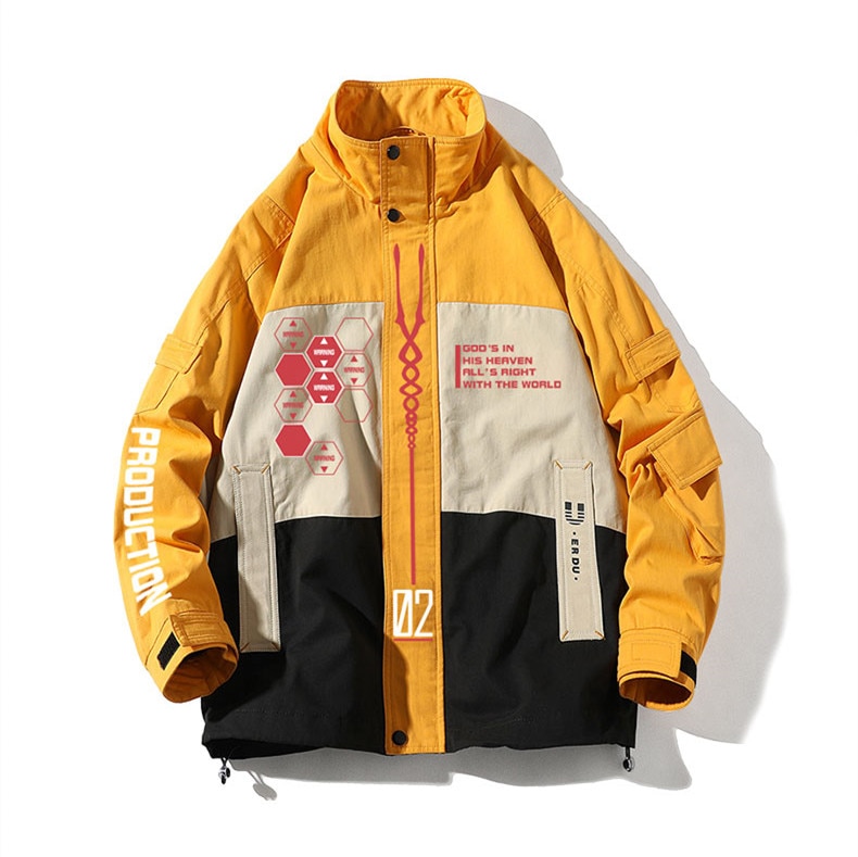 Evangelion Jackets - EVA-02 Winter Coat 3 - Anime Jacket JP Anime Evangelion Shogoki EVA 01 00 02 Autumn Winter Work Coat Men Women Fashion Cosplay 4 - Anime Jacket