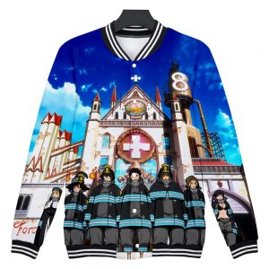 Japan Anime Enen No Shouboutai Fire Force 3D Baseball Jacket Men Bomber Jacket Shinra Kusakabe Baseball - Anime Jacket