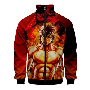 Anime Baki 3D Printing Zip Jacket Men Women Long Sleeve Sweatshirt Stand Collar Design Jacket Spring 1 - Anime Jacket