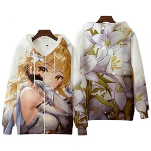 Anime Genshin Impact Keqing Fischl Hooded Sweatshirt Coat Loose Autumn New Men Women Student Harajuku Zipper.png 640x640 - Anime Jacket