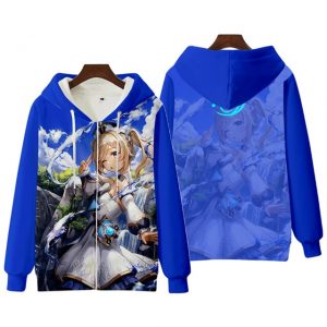 Anime Genshin Impact Keqing Fischl Hooded Sweatshirt Coat Loose Autumn New Men Women Student Harajuku Zipper.png 640x640 7 - Anime Jacket