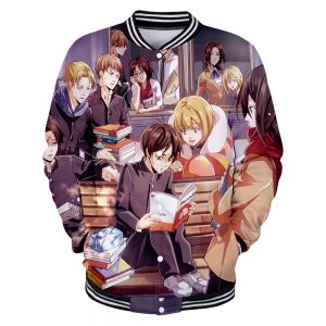 Attack on Titan Clothes 3D Baseball Jackets Women Men Long Sleeve Coat Harajuku Casual Streetwear Unisex 2 - Anime Jacket