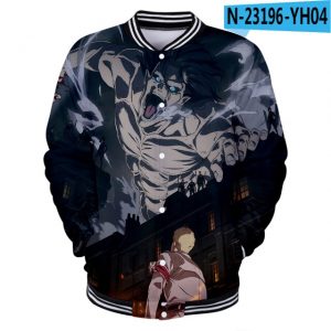 Attack on Titan Clothes 3D Baseball Jackets Women Men Long Sleeve Coat Harajuku Casual Streetwear Unisex.jpg 640x640 - Anime Jacket