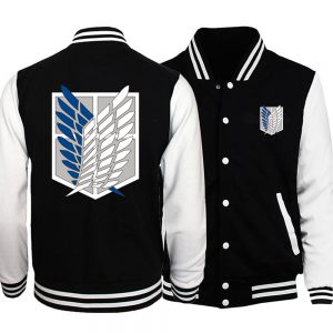Attack on Titan College style Base Jacket Wings Of Freedom Coat Anime Tracksuit Men Bomber Jacket - Anime Jacket
