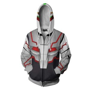 Fashion MOBILE SUIT GUNDAM Cosplay Sweatshirts 3D Printed Zip Hoodies Hooded Jackets Men 3 - Anime Jacket