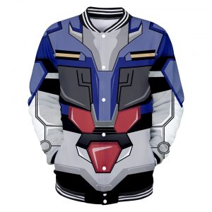 GUNDAM Character Suit 3D Baseball Jackets Women Men Fashion Long Sleeve Jacket Cosplay Casual Streetwear Trendy 5 - Anime Jacket