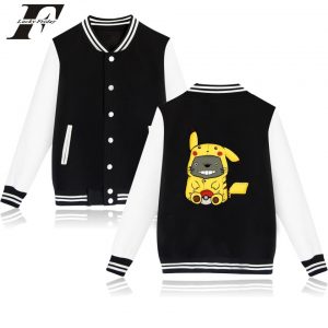 My Neighbor Totoro Baseball Jackets Kawai Cartoon Printing Casual Style Winter Jacket Coat Hayao Miyazaki Studio 4 - Anime Jacket