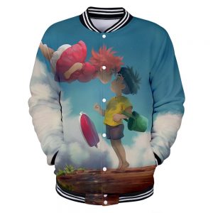 Ponyo on the Cliff 3D Printed Baseball Jackets Fashion Women Men Hot Sale 2019 Long Sleeve 5 - Anime Jacket