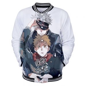 jujutsu kaisen Clothes 3D Baseball Jackets Women Men Long Sleeve Coat Harajuku Casual Streetwear Unisex Oversized 2 - Anime Jacket