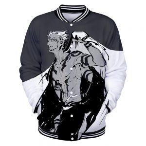 jujutsu kaisen Clothes 3D Baseball Jackets Women Men Long Sleeve Coat Harajuku Casual Streetwear Unisex Oversized 4 - Anime Jacket