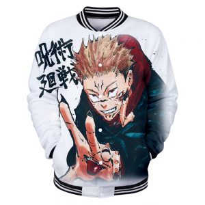 jujutsu kaisen Clothes 3D Baseball Jackets Women Men Long Sleeve Coat Harajuku Casual Streetwear Unisex Oversized 5 - Anime Jacket